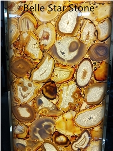 Sardonyx Agate Backlit Gemstone Kitchen Countertop