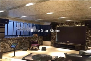 Smoky Crystal Semiprecious Stone Counter/Wall Slab