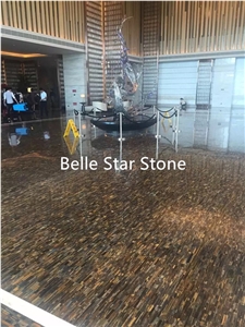 Tiger"S Eye Gemstone Hotel Lobby Wall Slabs &Tiles