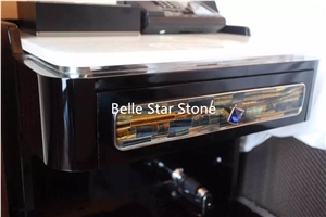Tiger"S Eye Gemstone Hotel Lobby Wall Slabs &Tiles
