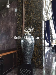 Tiger"S Eye Gemstone Hotel Lobby Wall Slabs &Tiles