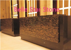 Tiger"S Eye Precious Stone Hotel Reception Counter