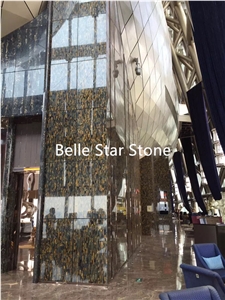 Tiger"S Eye Semi Precious Stone Tea Table Tops