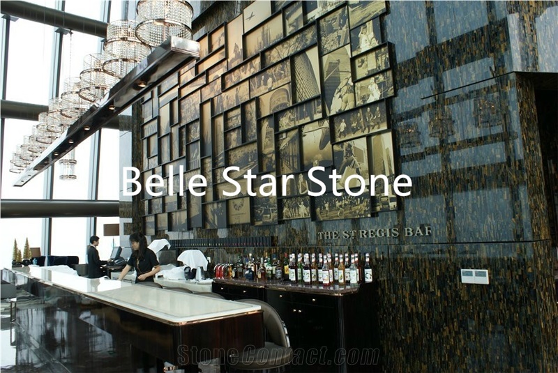 Tiger"S Eye Semiprecious Stone Wall Slabs & Tiles