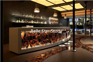 Yellow Crystal Semiprecious Stone Slabs & Tiles