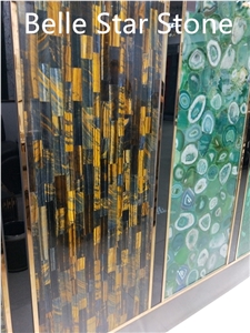 Yellow Crystal Semiprecious Stone Slabs & Tiles