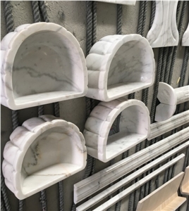 Calacatta White Column/Sauna Pattern
