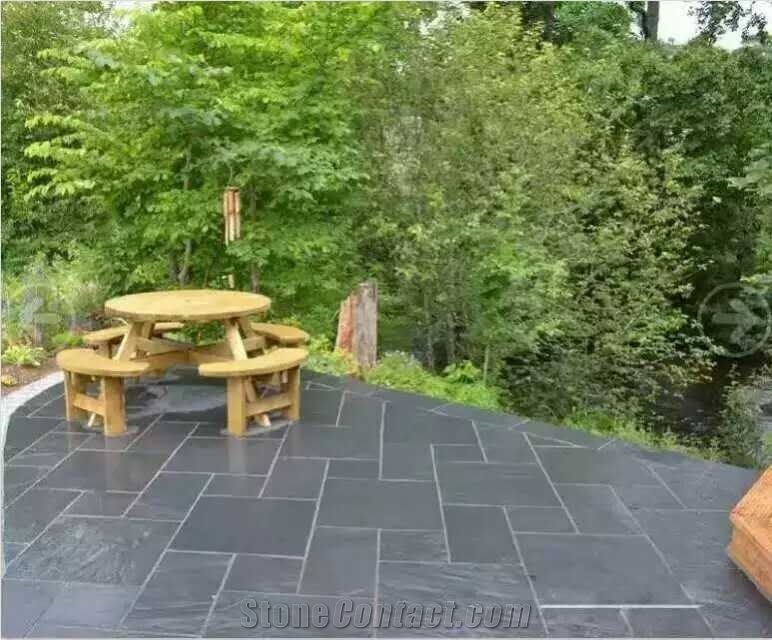 Natural Grey Slate,Exterior Wall,Fall&Garden