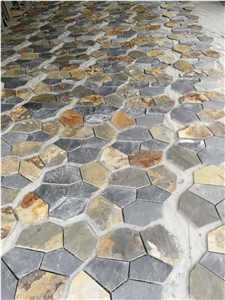 Natural Multicolor Slate Exterior Wall Floor,Garden
