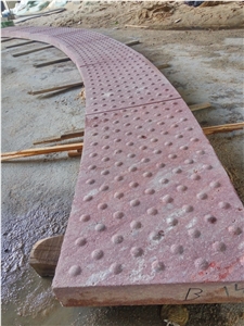 China Red Porphyry Blind Paving Stone