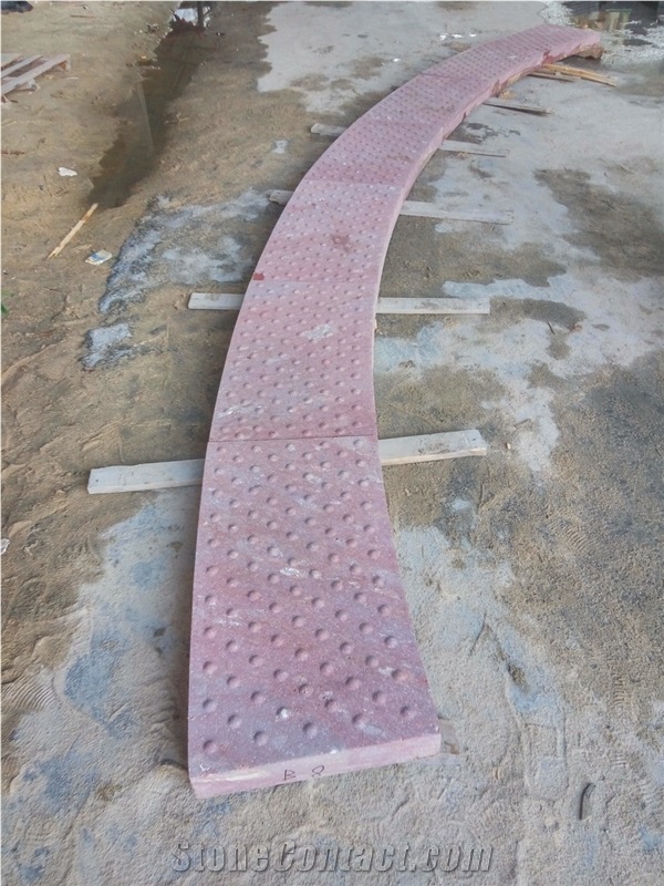 China Red Porphyry Blind Paving Stone