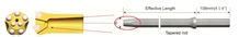 22*108Mm Taper Drill Rods For Granite And Marble Quarry