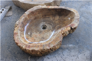 Bali Bathroom Sink Petrified Wood