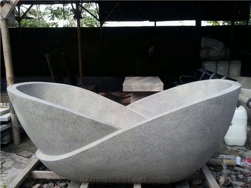 Bali Bathtub Resin Terazzo Stone