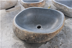 Bali Sink River Stone Basalt Indonesia Sink