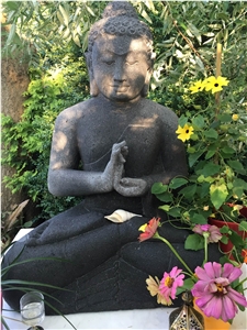 Java Buddha Sculpture Lava Stone Statue