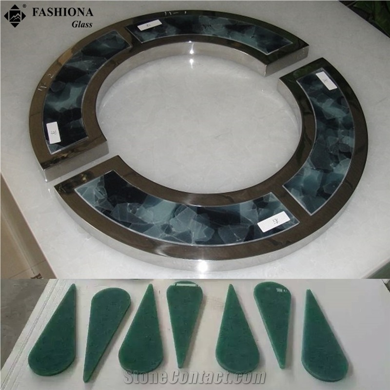 Semi-Transparent Laminated Glass Handicraft/Column