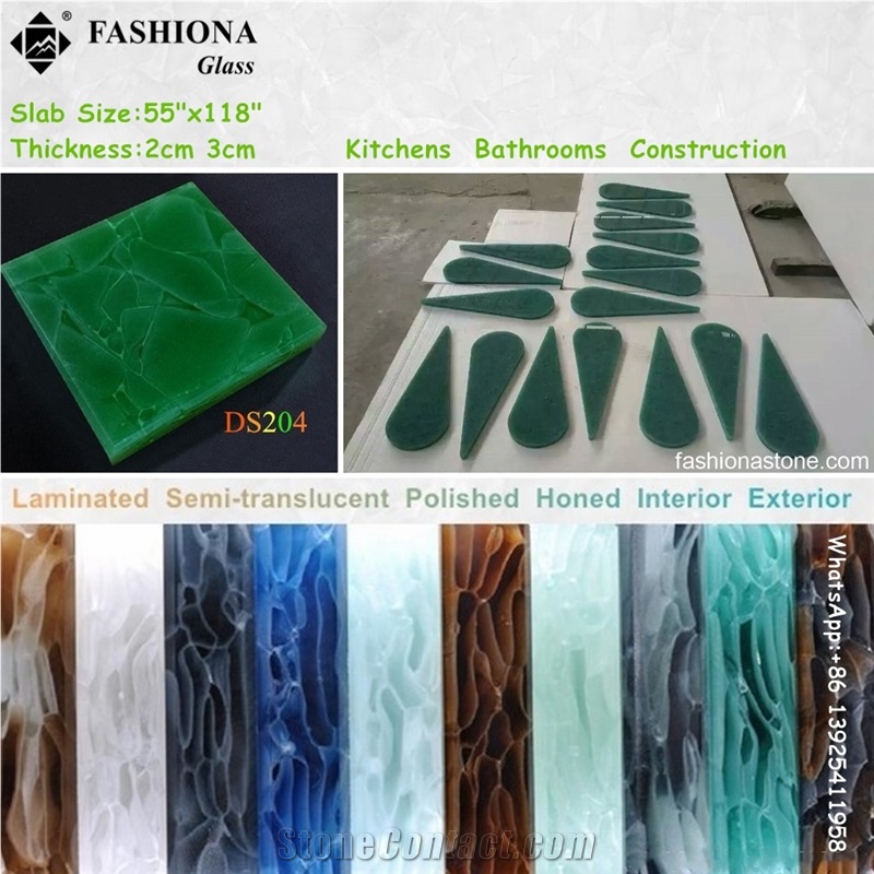 Semi-Transparent Laminated Glass Handicraft/Column