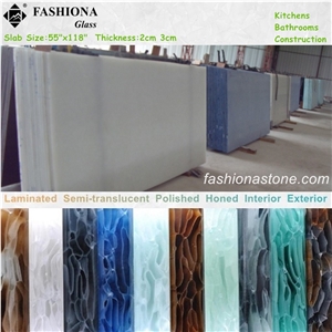 Semi-Transparent Laminated Glass Handicraft/Column