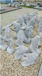 Carving Animals Fish in Garden for Decoration