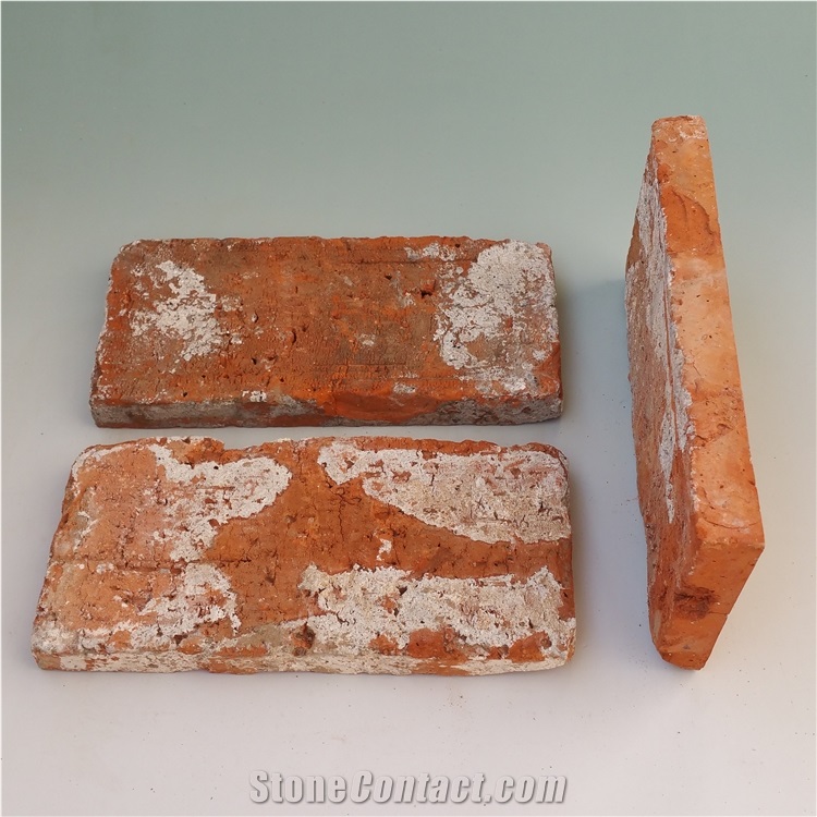 Old Reclaimed Bricks Veneer Panels in Red Color