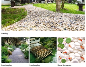 Pure White Landscaping Pebble Gravel Stone