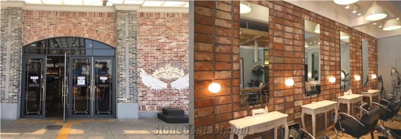 Reclaimed Used Red Grey Brick for Wall Decoration