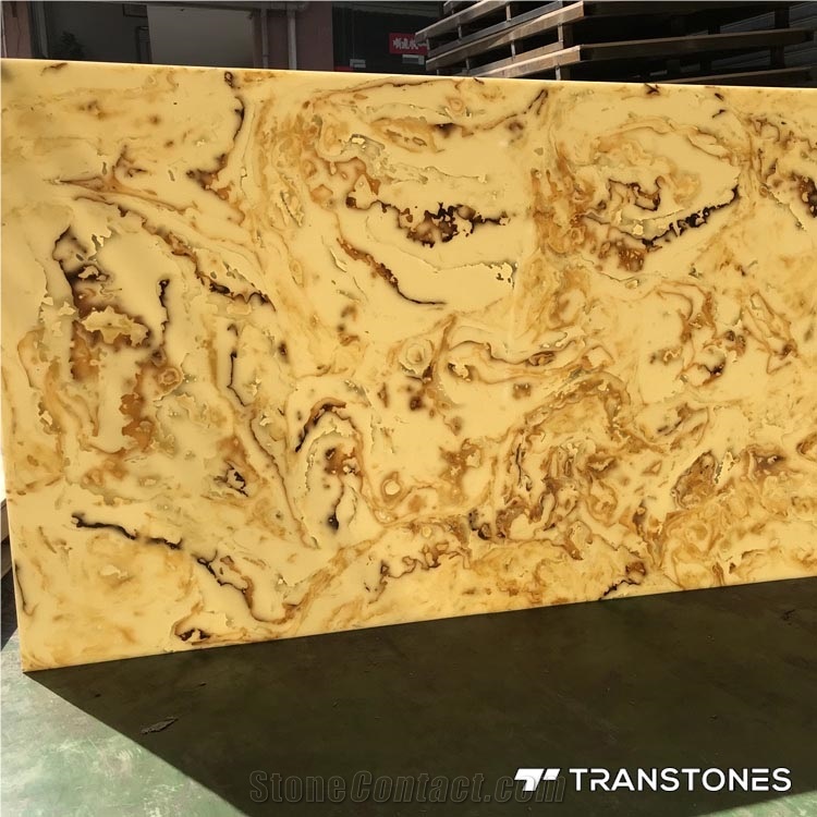 Alabaster Slab Interior Stone Wall for Bar Counter