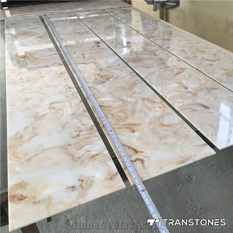 Faux Translucent Resin Stone Panel Alabaster Slab