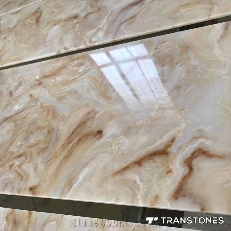 Faux Translucent Resin Stone Panel Alabaster Slab