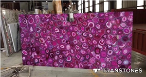 Polished Surface Gemstone Agate Stone Slab