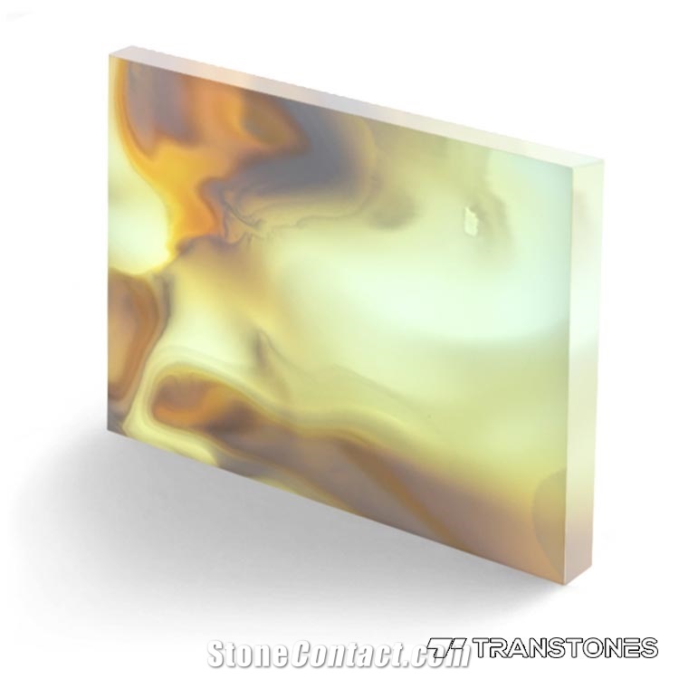 Popular Design Faux Alabaster Sheet Coffee Table