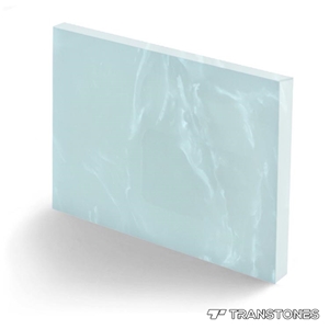 Translucent Polished Faux Ice Onyx White Slab
