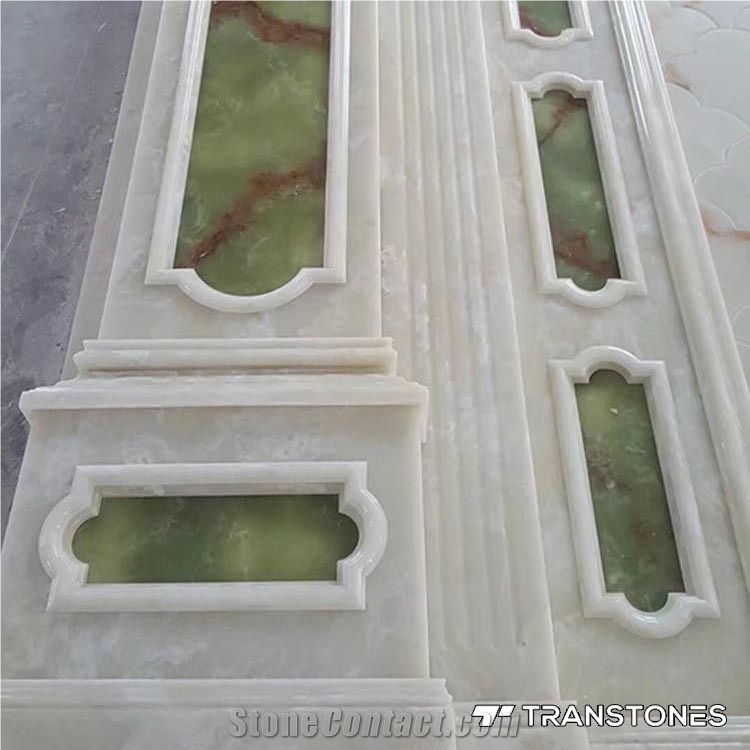 Translucent Wall Ceiling Faux Marble Stone Panels