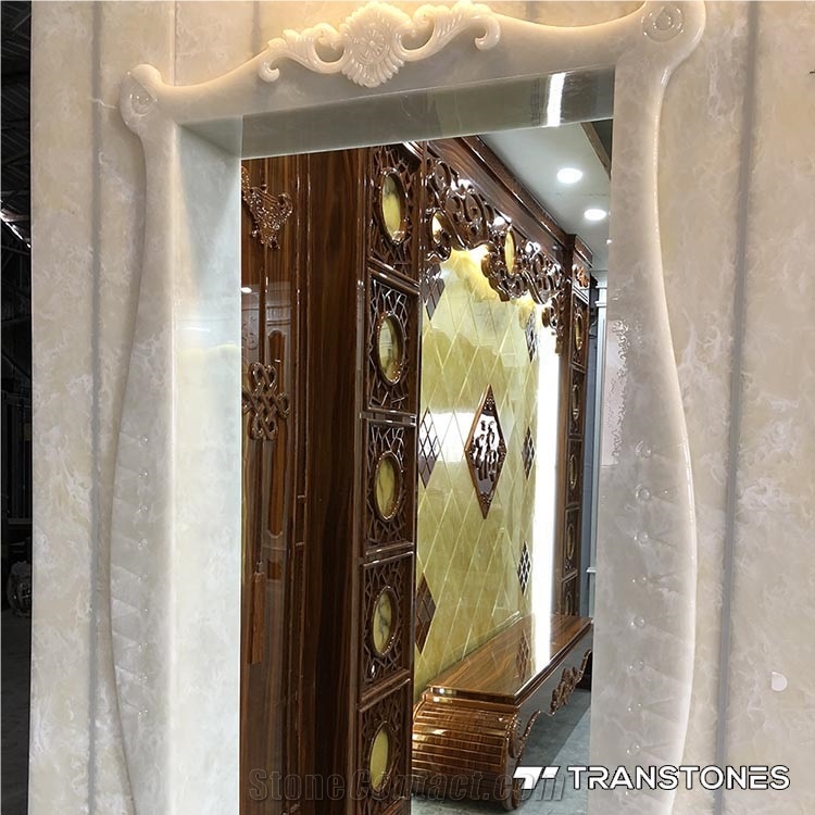 Translucent Wall Ceiling Faux Marble Stone Panels