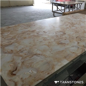 Transtones Polished Yellow Artificial Alabaster