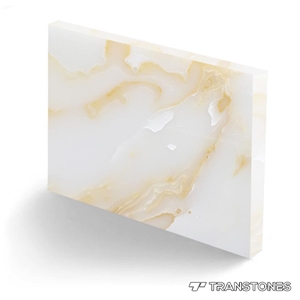 Transtones Transparent Yellow Faux Onyx Alabaster Slab