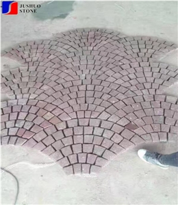 Dayang Red Granite Cubes,Cobblestone Paving Mesh