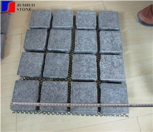 G684 Flamed Absolute Black Basalt Mat Paving Stone
