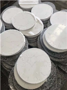Arabescato White Quartz Stone Custom Vanity Tops