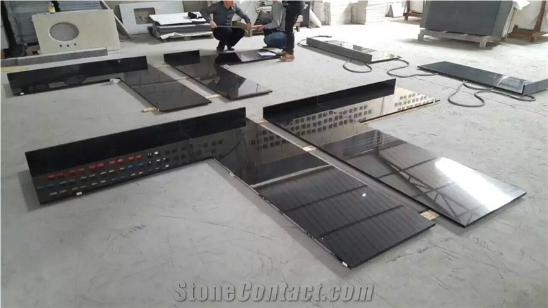 Black Granite Kitchen Countertop Island Work Tops