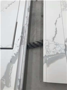 Calacatta White Quartz Countertop Kitchen Worktops