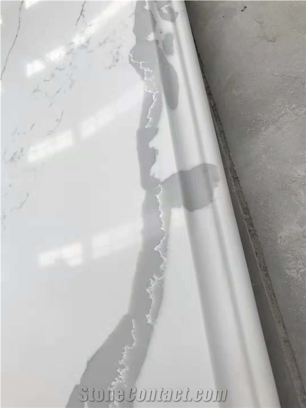 Calcutta White Artificial Stone Countertop Kitchen