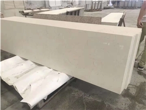 Carrara White Quartz Stone Kitchen Island Tops