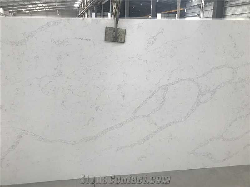 Cheap Calacatta White Color Quartz Stone Slab