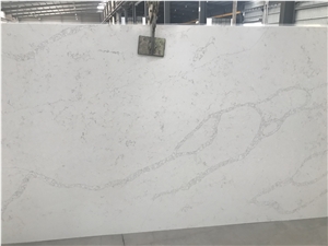 Cheap Calacatta White Color Quartz Stone Slab