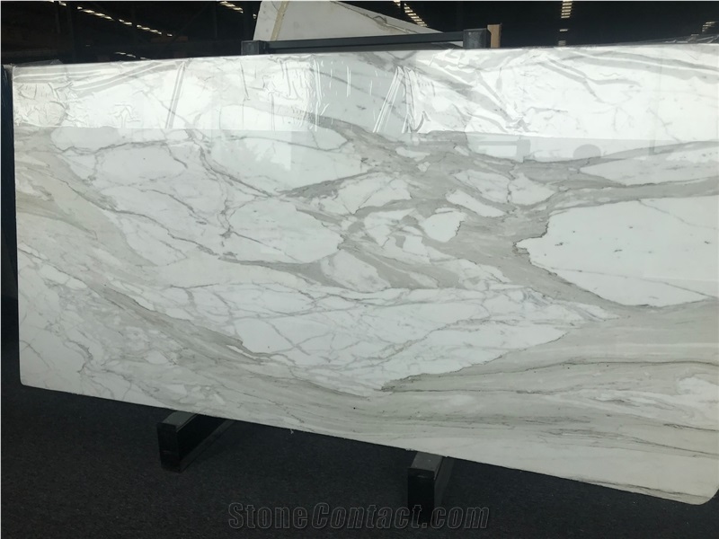 Classic Calacatta White Marble Flooring Tiles