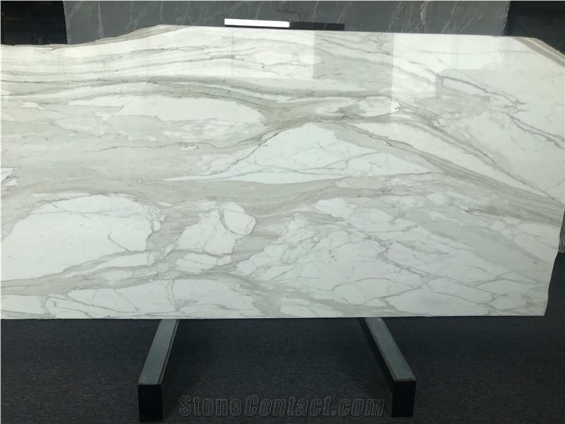 Classic Calacatta White Marble Flooring Tiles