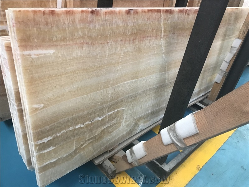 Honey Onyx Slabs China Golden Onyx Covering Tiles