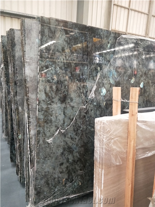 Labradorite Blue Granite Slab,Cut to Size Tile